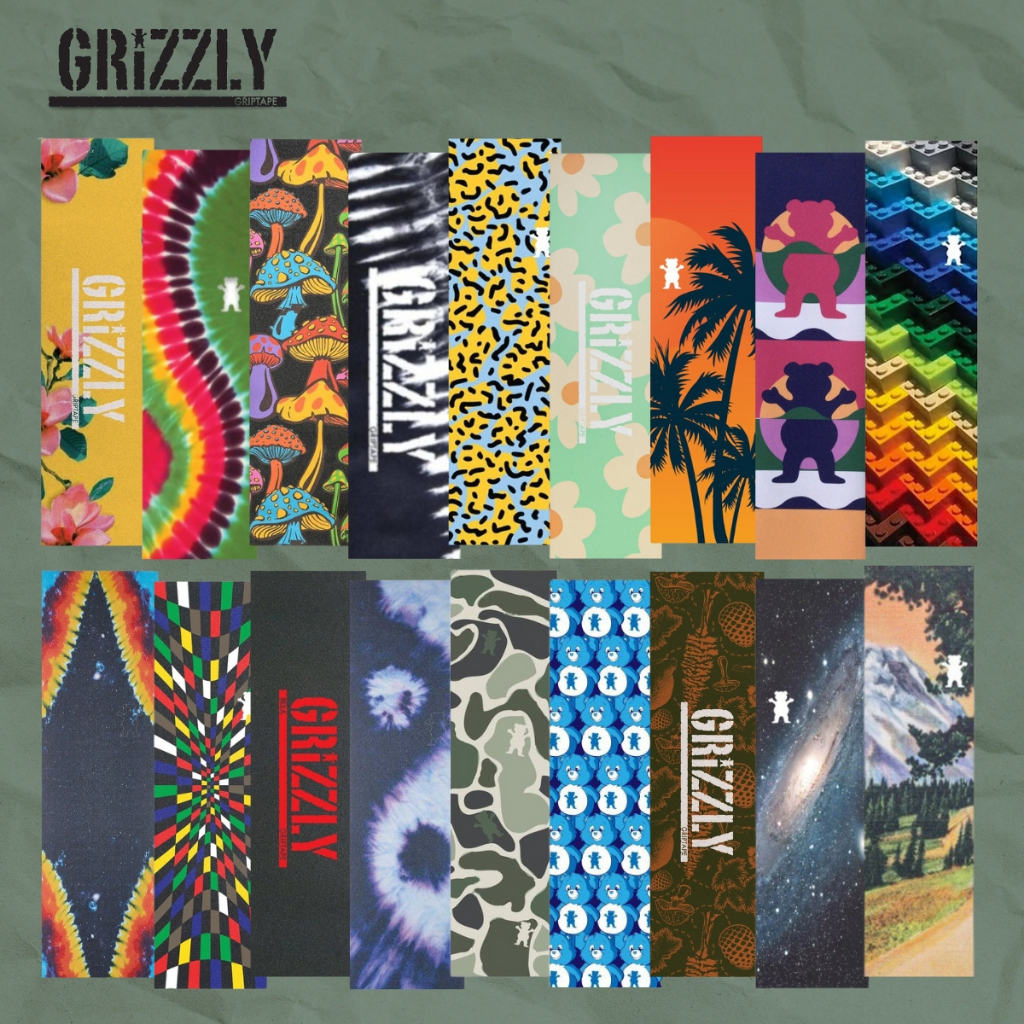กริปเทป กระดาษทรายสเก็ตบอร์ด Grizzly Skateboard Griptape รับประกันของแท้ สินค้าพร้อมส่ง