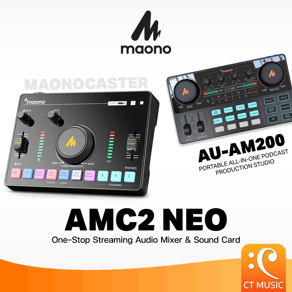 (ส่งด่วนจากไทย) Maono AMC2 NEO / Maono AU-AM200 ประกันศูนย์ไทย 1ปี Maonocaster Podcast Mixer AMC 2 AM 200