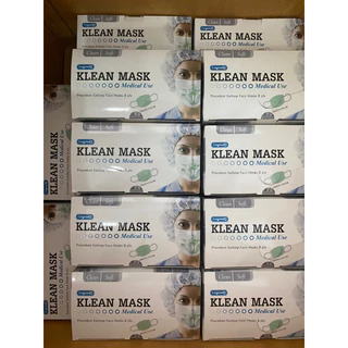 Klean Mask (สีเขียว) หน้ากากทางการแพทย์ 50ชิ้นต่อกล่อง