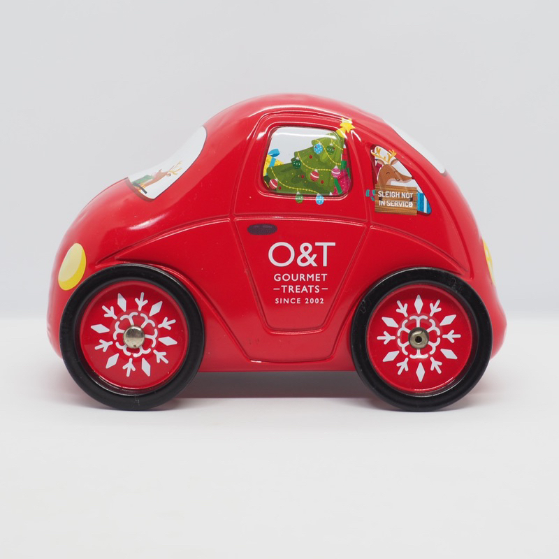 Mobil Metal Tin Box O&T Joy Ride Christmas 3D Car Shape