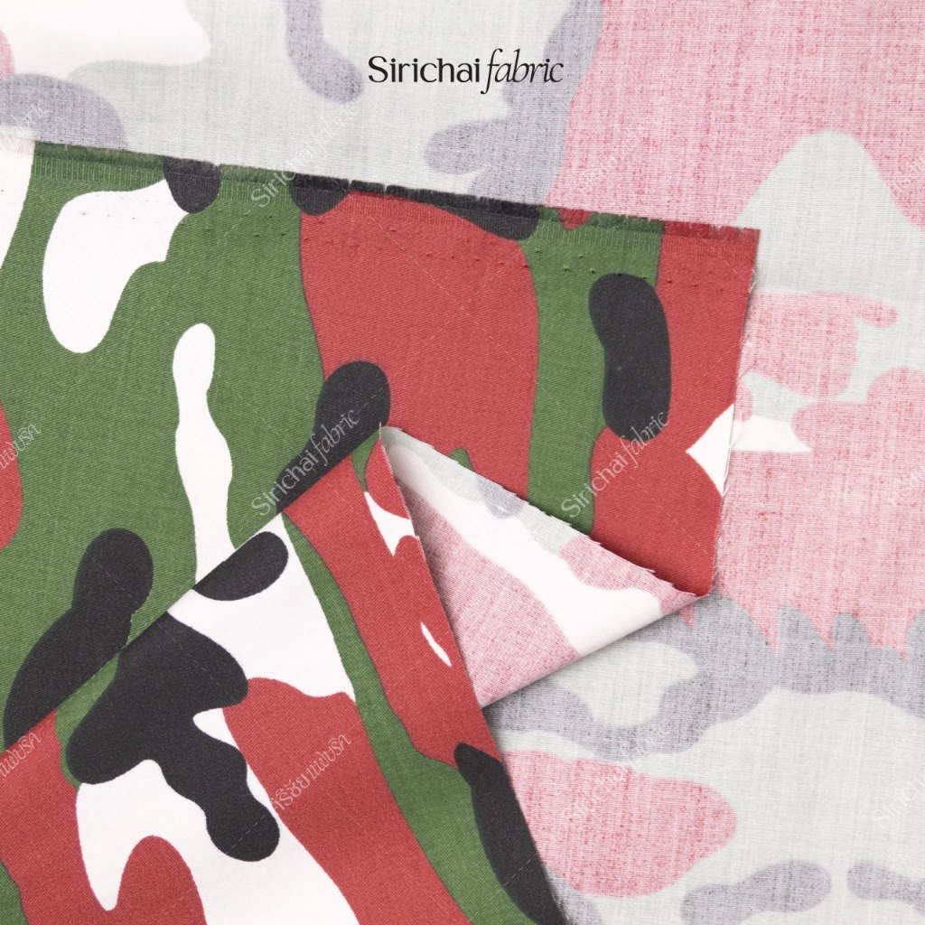 ผ้าคอตต้อน 100% ลายทหารพราง หน้ากว้าง 44 นิ้ว ผ้าเมตร ผ้าหลา - รูปที่ 3