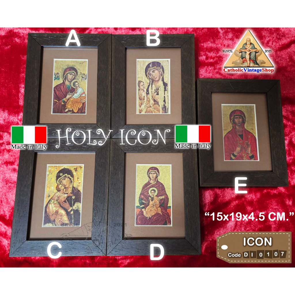 รูปไม้ พระแม่มารีย์ ตั้งโต๊ะ ไอคอน ICON Orthodox Mary ออร์ทอดอกซ์ คาทอลิก Catholic religion #DI0107