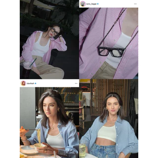 Seeingstudio | Lilia shirt เสื้อเชิ้ตแขนยาวลายริ้ว ทรง Oversized🪡