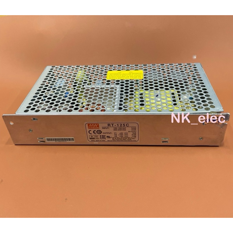 RT-125C Switching Power Supply INPUT : 100-240VAC OUTPUT : + 5VDC 10A + 15VDC 4.5A - 15VDC 1A