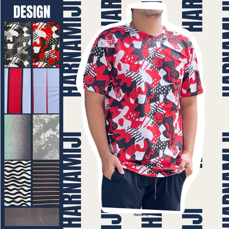 เสื้อคอกลม  แขนสั้น ใส่ได้ทั้งชายและหญิง ลวดลายสวยงาม #TSA