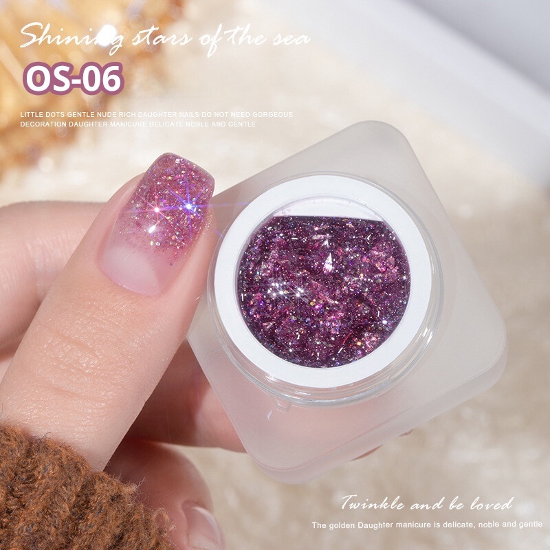 Glitter Diamond กลิตเตอร์ทาเล็บเจล สีกากเพชรสวยละมุน แวววาว รุ่น OceanStar  *พร้อมส่งในไทย* - รูปที่ 5