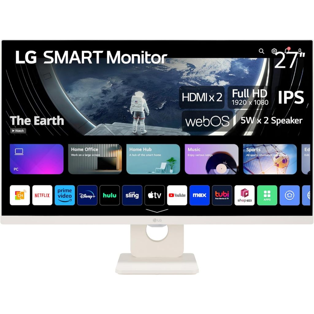 MONITOR (จอมอนิเตอร์) LG SMART MONITOR 27SR50F-W - 27" IPS FHD 60Hz
