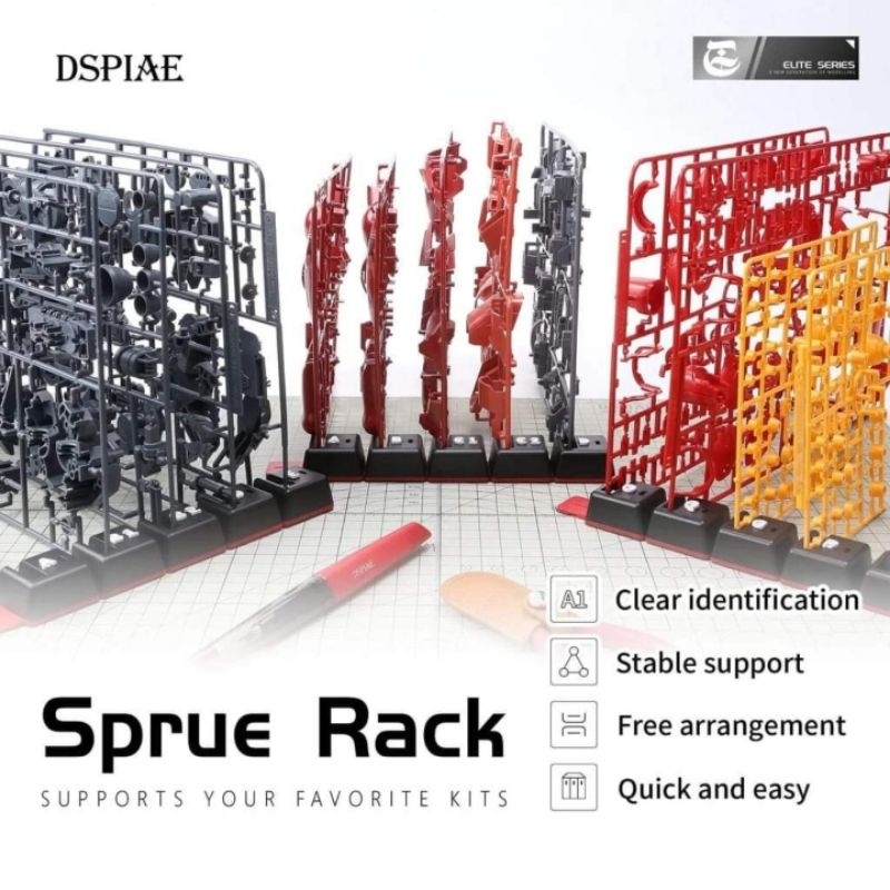 ชุดจับแผงรันเนอร์ Sprue Rack จาก Dspiae