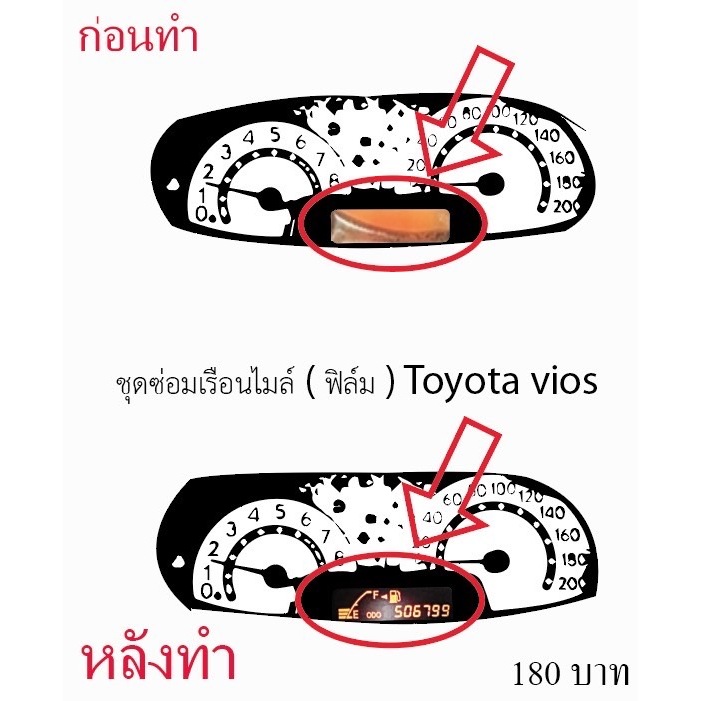 ชุดซ่อมเรือนไมล์ (ฟิล์ม) Toyota vios เจน1