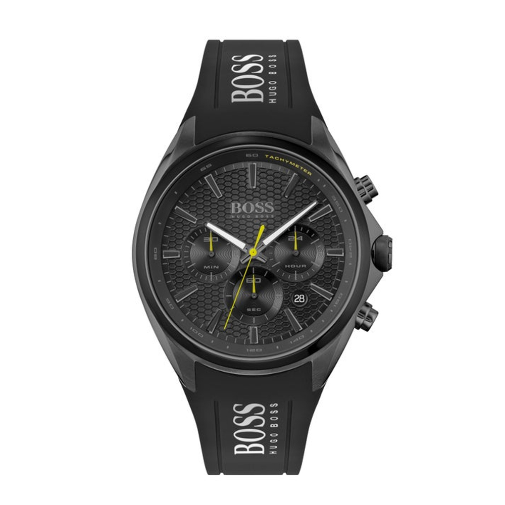 HUGO BOSS นาฬิกาผู้ชาย DISTINCT รุ่น HB1513859 สายซิลิโคน สีดำ 46มม.