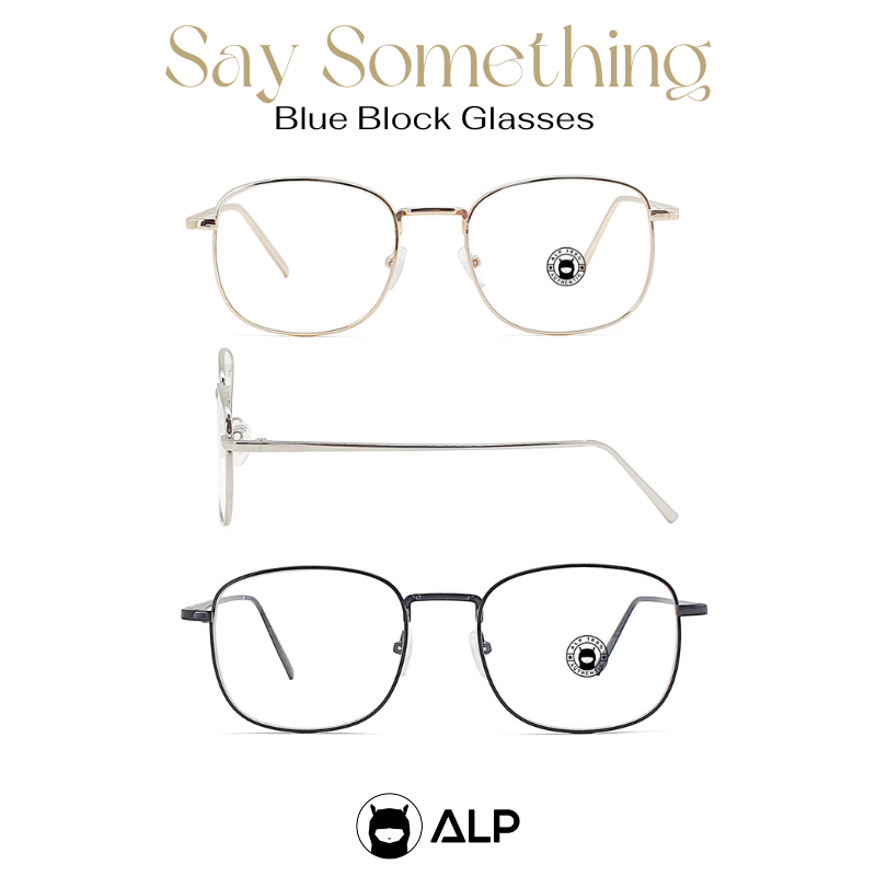 ALP แว่นกรองแสง กรอบเคลือบไทเทเนียม กรองแสงสีฟ้า Blue light block พร้อมกล่องแว่น รุ่น BB0083