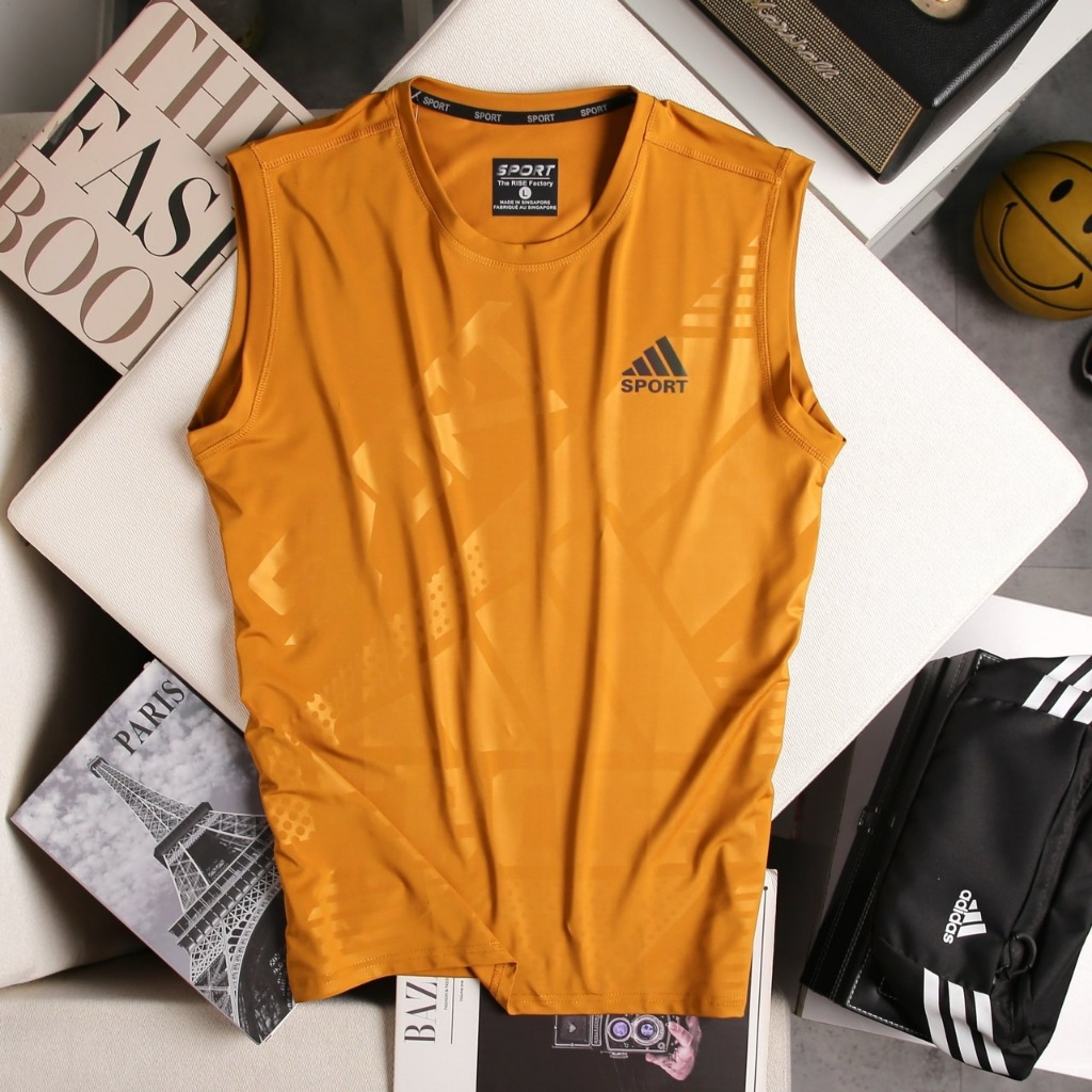 เสื้อกีฬาสกรีนSPORT ผ้านุ่มลื่น ใส่สบาย แขนกุด มีไซ M L XL XXL 3XL