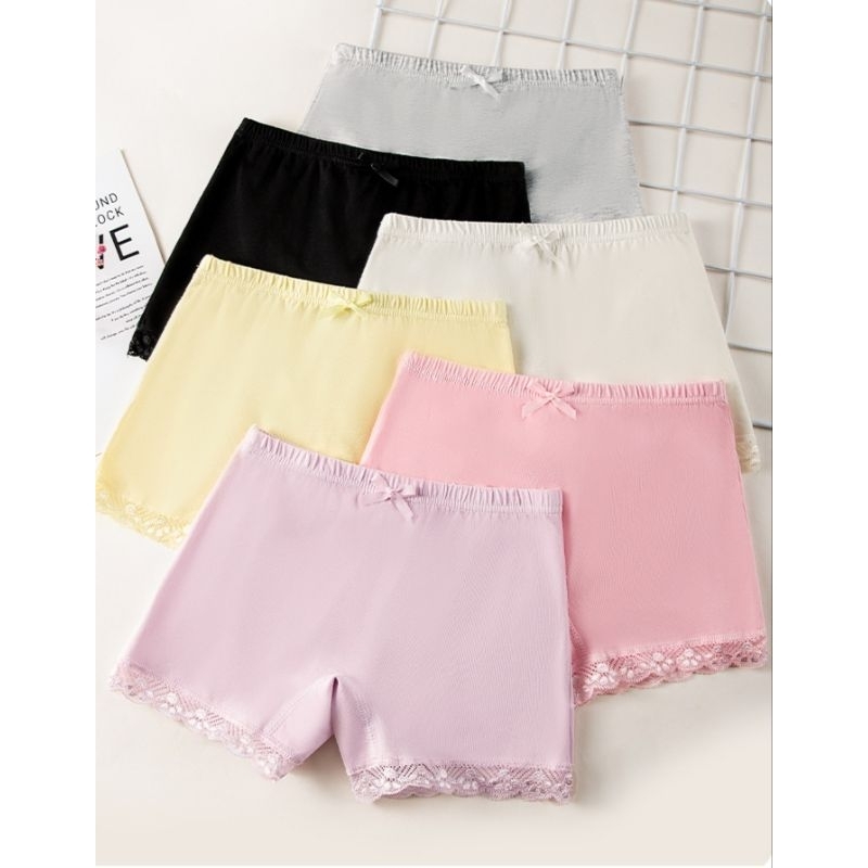 กางเกงซับในเด็กเล็ก-โต ขาลูกไม้ ผ้าcotton พร้อมส่งจากไทย