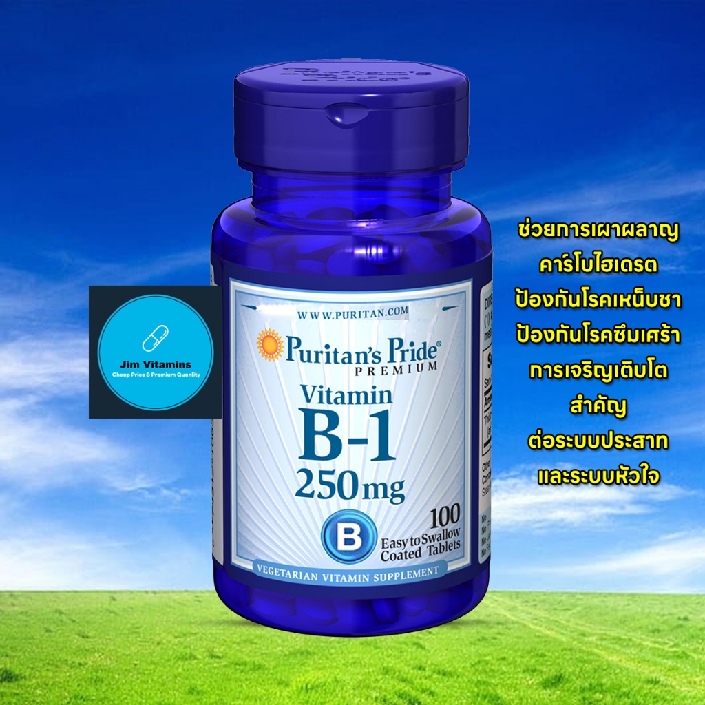 Puritan's Pride Vitamin B-1 250 mg / 100 Tablets
