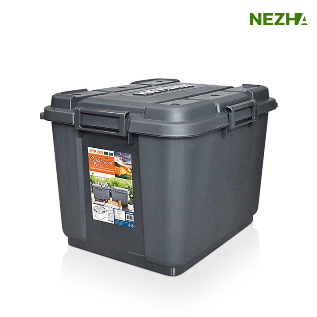 Nezha กล่องเก็บความเย็น กล่องปิคนิค กล่องเก็บของอเนกประสงค์ แคมปิ้ง Cold Storage Box  พลาสติกใสมีหูหิ้ว ขนาด 36L 60L