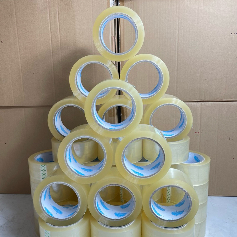 (72ม้วน) เทปใส เทปขุ่น ยกลัง ยาว 100หลาเต็ม 45ไมครอน เทปเหนียว ติดแน่น ไม่เด้งออก