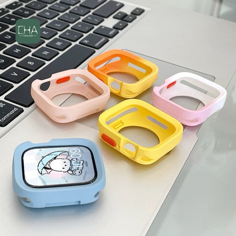 เคสแบบนิ่ม สไตล์มินิมอล สําหรับ Apple watch series 11 10 9 8 Ultra 7 6 SE 5 4 3 ขนาด40/41/44/45/46mm เคสซิลิโคน Armor ราคา ถูกที่สุด ดีลบีเคเค รูปภาพหลัก