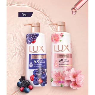 ลักส์ ครีมอาบน้ำ กลิ่นดิวอี้ โกลว์ ซากุระ ขวดปั๊ม ขนาด 450 มล. (แพ็ค 1+1) LUX SHOWER CREAM PUMP 450 ML. (PACK 1+1)