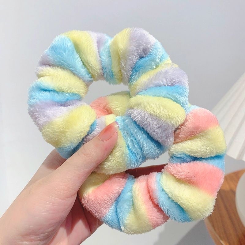 L055 ยางรัดผมรุ่น Sunny ☀️เส้นใหญ่ 9.5 ซม. หนานุ่ม พร้อมส่งจากไทย