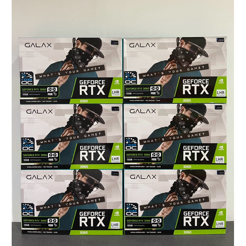 VGA (การ์ดแสดงผล) GALAX GEFORCE RTX 3060 (1-CLICK OC) - 12GB GDDR6 (LHR) ประกันศูนย์ไทย มือสอง