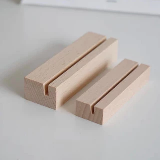 OurHome [พร้อมส่ง] แท่นโชว์การ์ด Wooden card display stand ตกแต่งโต๊ะ คลิปภาพ ของตกแต่งบ้านที่เรียบง่ายและน่ารัก