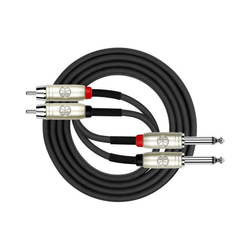 KIRLIN Patch Cable AP-403PR RCA to Mono 1/4" สาย Stereo ยาว 2 เมตร