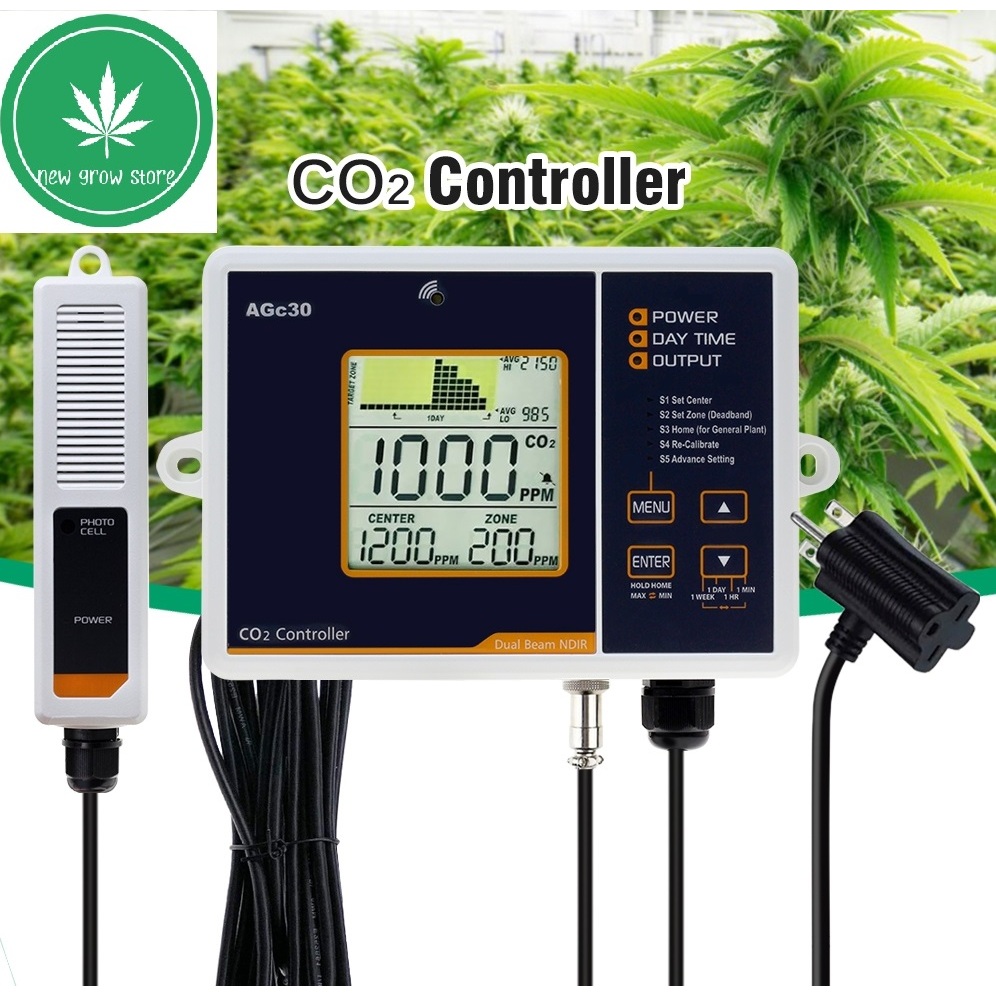 🚚พร้อมส่ง🚚Co2 Controller เครื่องวัดและควบคุมก๊าซคาร์บอนไดออกไซด์ CO2 Monitor ควบคุมการเปิด-ปิด อัตโน