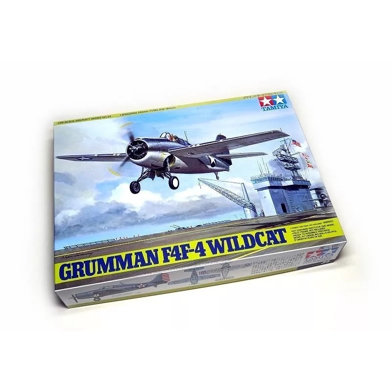 พลาสติก โมเดล ประกอบ TAMIYA สเกล 1/48 GRUMMAN F4F-4 WILDCAT (61034)