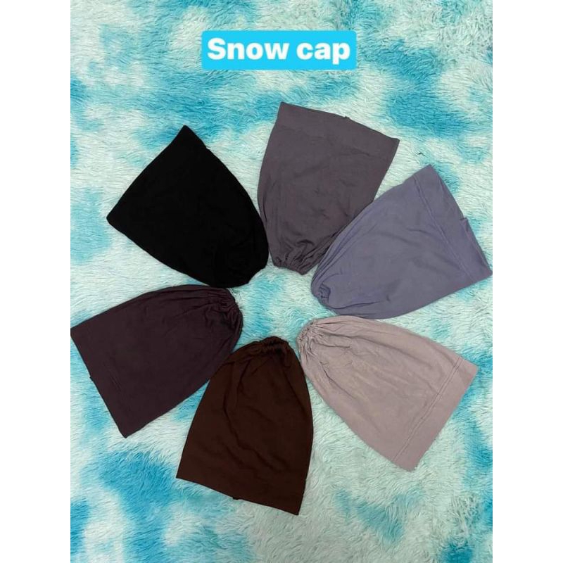 🧕Snow cap🧕 หมวกในมุสลิม เนื้อผ้าเรย่อน ฮิญาบด้านใน