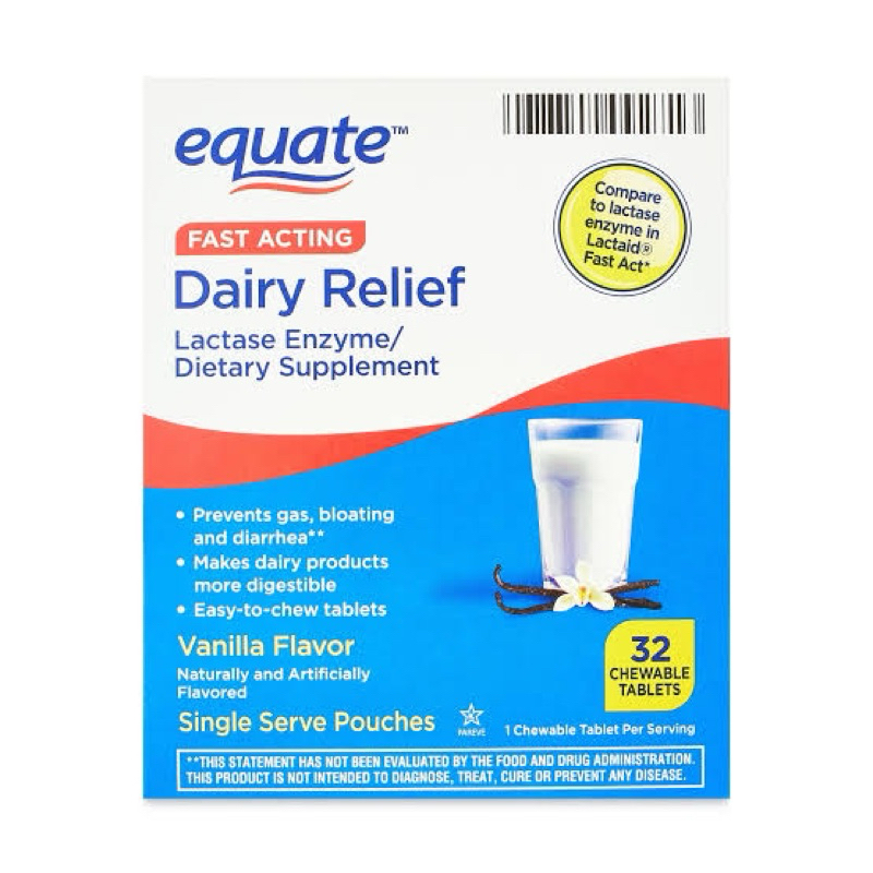 Equate FAST ACTING Lactase Enzyme 32 Chewable Tablets