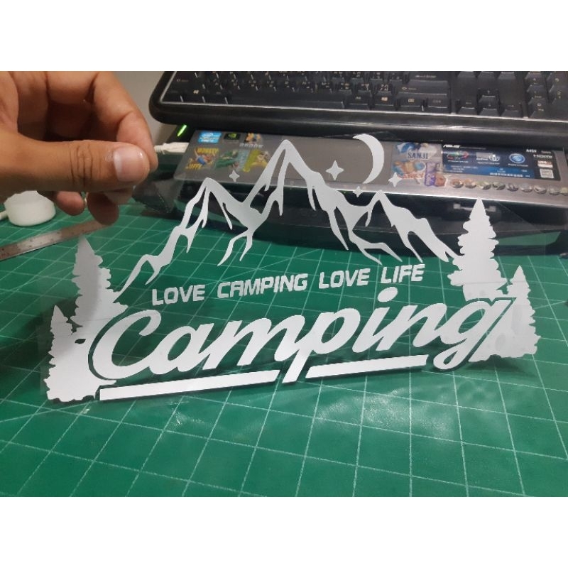 สติ๊กเกอร์ติดกล่อง ปี๊บ บิ๊กไบร์    ลายแคมป์ปิ้ง #camping v.5 งานตัด ประกอบ % พร้อมส่งจร้า ราคา ถูกที่สุด ดีลบีเคเค แกลเลอรีภาพที่ 4