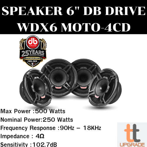 ลำโพง " 25 YEARS" DB DRIVE WDX6 MOTO-4CD [25Y-SET]