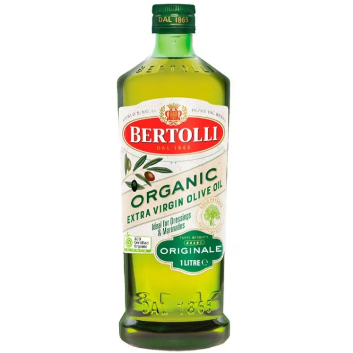 Bertolli ORGANIC Extra Virgin Olive Oil 1L. เบอร์ทอลลี่ น้ำมันมะกอก เอ็กซ์ตร้าเวอร์จิ้น ออร์แกนิค