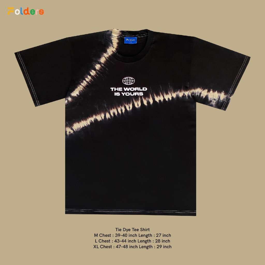 Hidden Folder (THE WORLD IS YOURS : Tie-dye) เสื้อยืดมัดย้อม แฮนแมด สีสันสดใส ใส่อยู่บ้าน วันหยุด