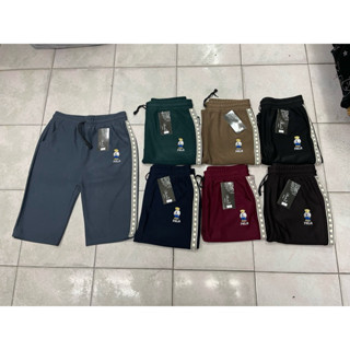 กางเกงขาสั้น 3 ส่วน ผ้ายืดเกาหลีแต่งแถบเนื้อผ้านิ่มยืดใส่สบา…