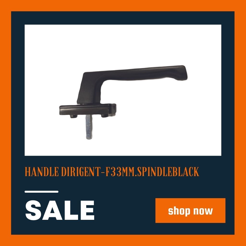 มือจับหน้าต่างบานเปิด/บานกระทุ้ง  C-90603-33-0-6 Handle Dirigent-F33mm.spindleblack