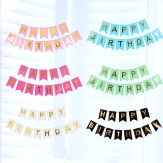 🎈 ธงวันเกิด Happy Birthday ป้ายอักษรวันเกิด [ตัวเลือก 11 แบบ] 🎈