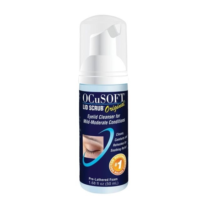 Ocusoft Lid Scrub Eyelid Cleanser Foam 50ML. อ๊อกคิวซอฟท์ ลิด สครับ โฟม 50มล. (สูตรOriginal)