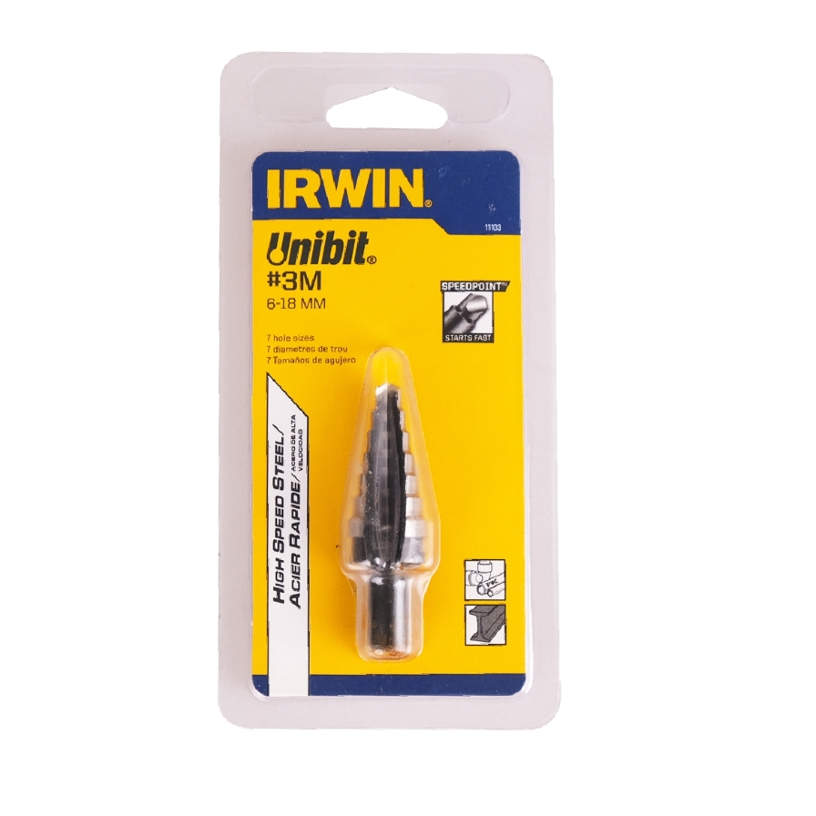 ดอกสว่าน IRWIN NO.T11103-3M 7-Step Drill Size 6-18 mm.
