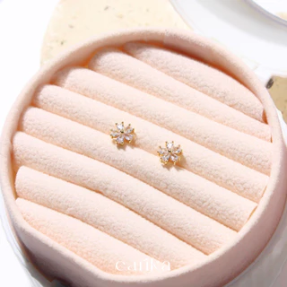 earika.earrings - blossom day collection รวมต่างหูดอกไม้บลอซซั่มก้านเงินแท้ชุบทองคำขาว ผิวแพ้ง่ายใส่ได้
