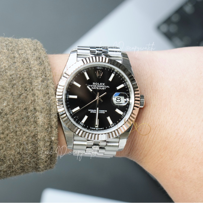 Rolex Datejust 41 mm. Bright Black Automatic swiss movemen