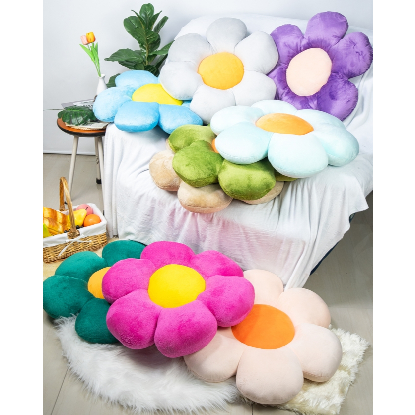 เบาะรองนั่ง รูปทรงดอกไม้ เท้าแมว ขนนุ่ม ใช้ใยสังเคราะห์เกรดA หนานุ่มนั่งสบาย ดีไซน์น่ารัก ตกแต่งห้องนอน ทาสแมว/หมา - รูปที่ 2