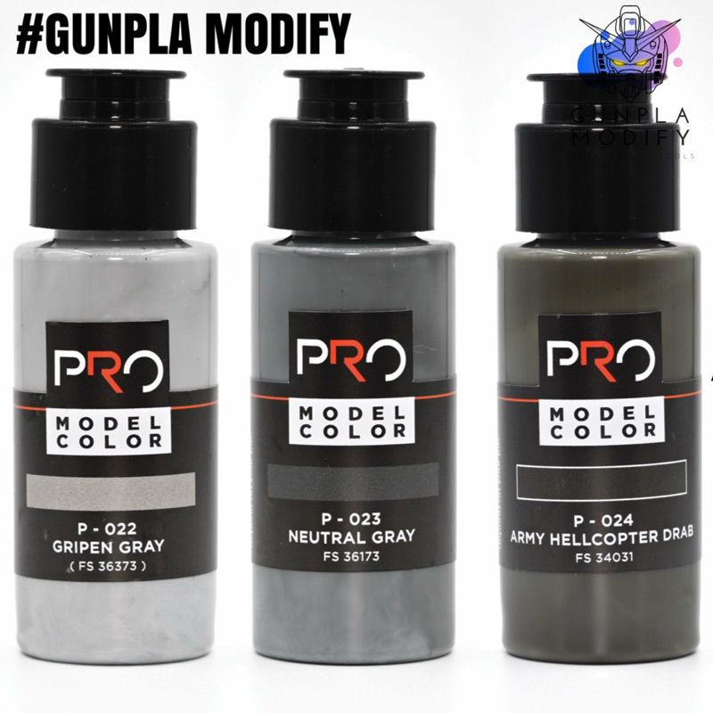 PRO MODEL COLOR สีอะคริลิค สูตรแลคเกอร์ เฉดสีแนว Military ขนาด 30ml