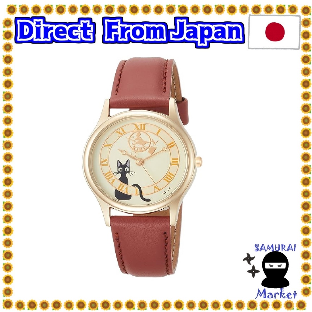 【Direct From Japan】 [Seiko Watch] Watch Alba ALBA (Alba) Ghibli Character Kiki's Delivery Service Collaboration Jiji Design ACCK411 Brown