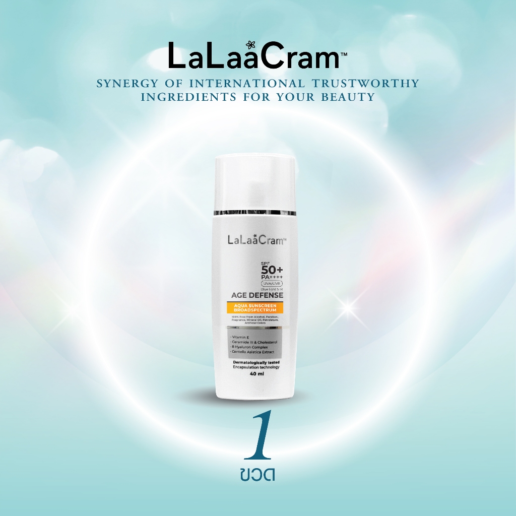 Lalaacram Anti-Aging Sunscreen กันแดดแปดมิติ SPF50+ PA++++ 40ml