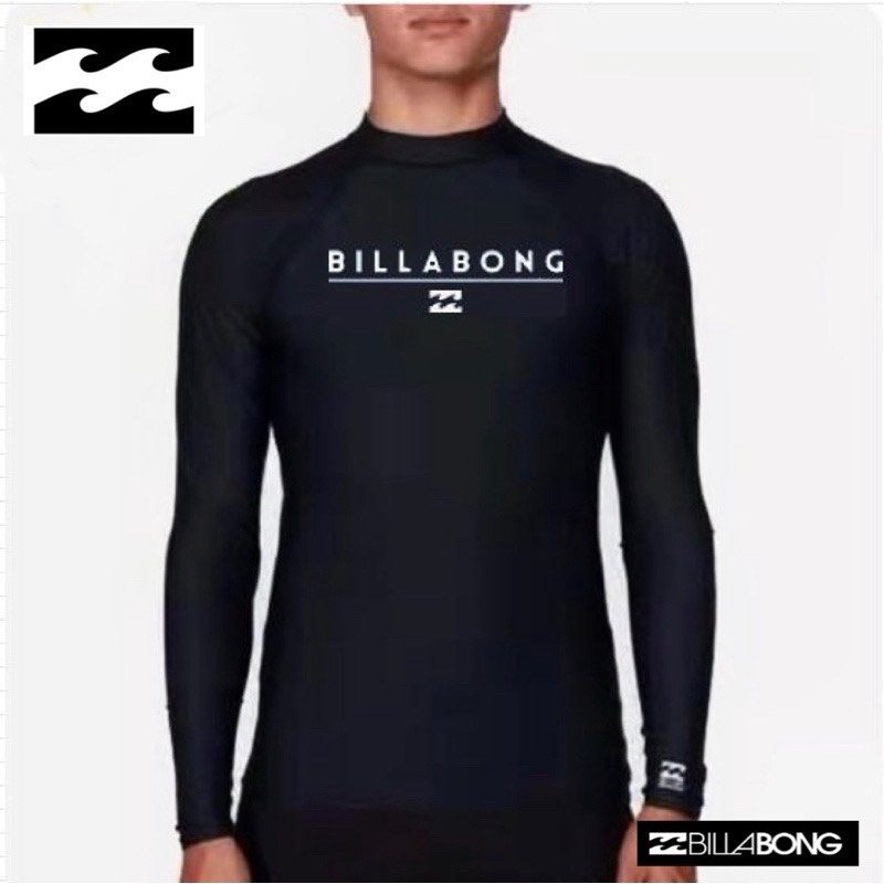 เสื้อว่ายน้ำแขนยาว Rashguard สีดำ