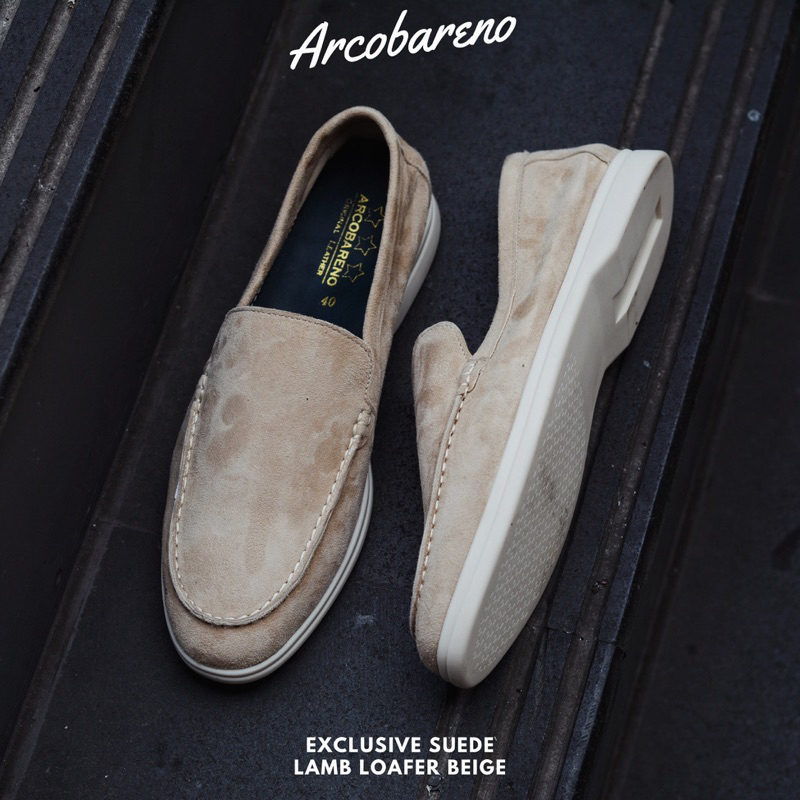 822 Arcobareno Classic Slip-on Suede Lamb beige