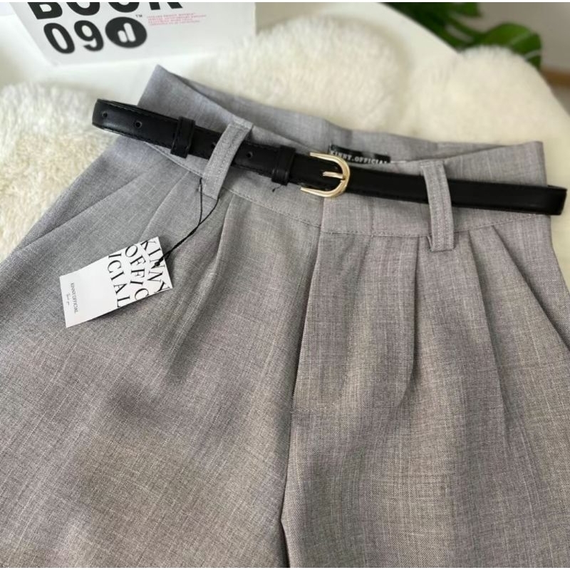 กางเกง Kinny Store สีเทาอมน้ำตาล