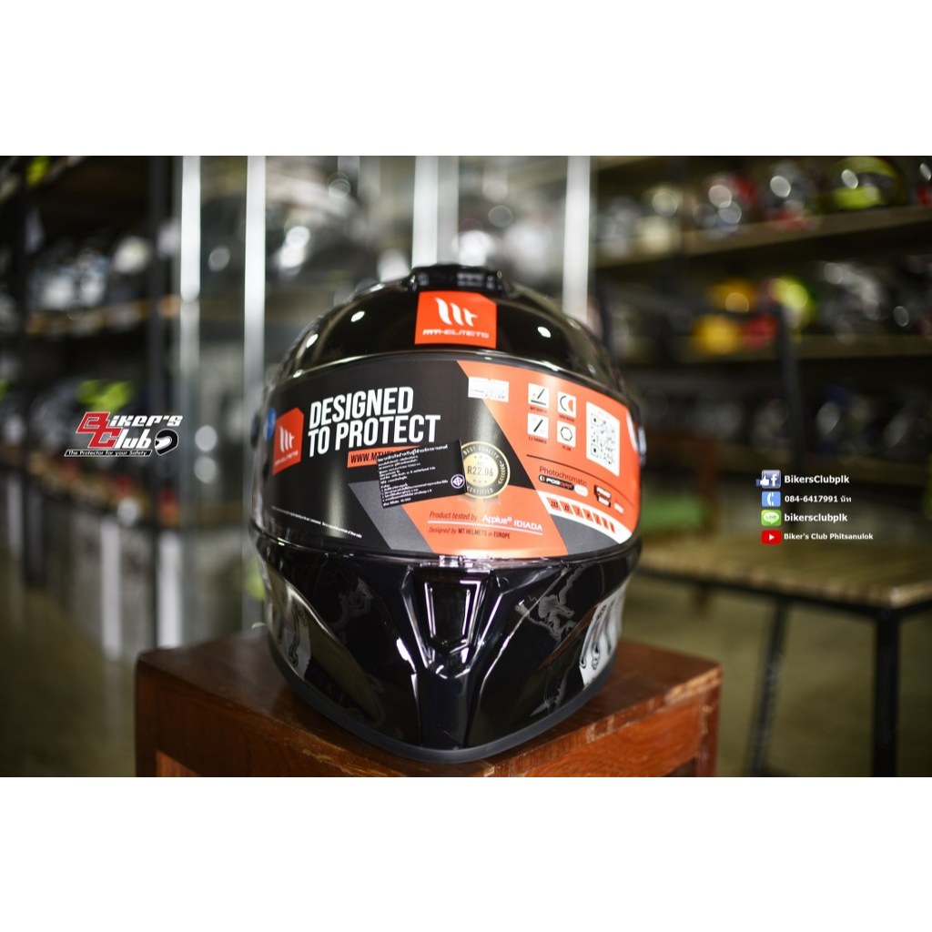 MT HELMETS TARGO S LOST GLOSS BLACK (เงา)