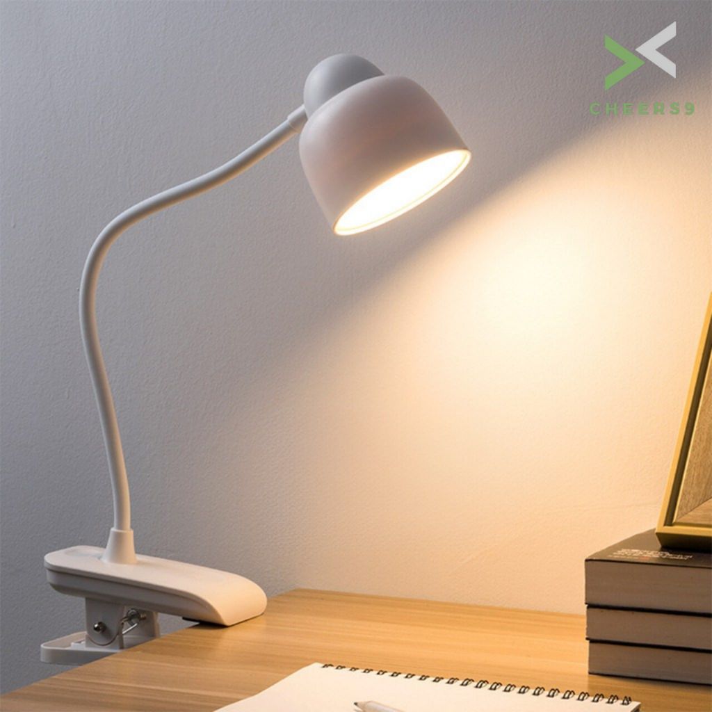 โคมไฟอ่านหนังสือ โคมไฟหนีบโต๊ะ reading lamp พร้อมหลอดไฟ ปรับได้ 3 สี ไร้สาย สามารถปรับได้ Cheers9